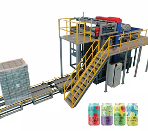 Automatic Empty Bulk Can High Level Depalletizer Machine for Beverage Production Plant