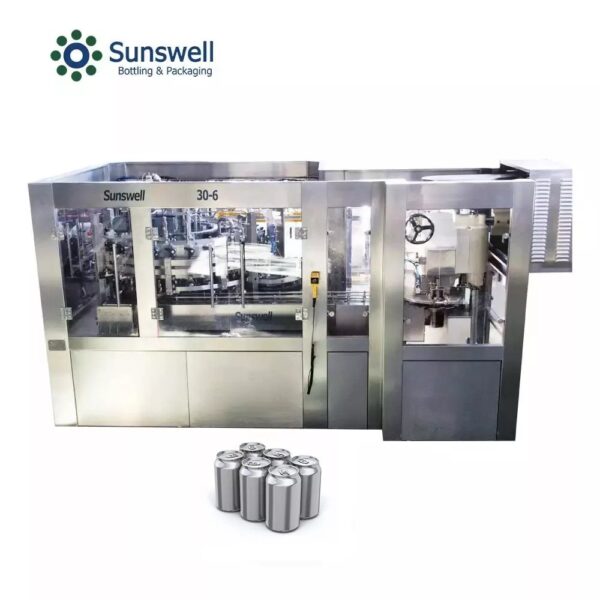 Sunswell - Automatic Craft Beer Aluminum Can Filling Sealing Machine / Beer Canning Equipment Line